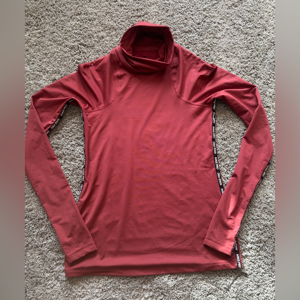 Nike Pro Women’s Funnel Neck Running Athletic Long Sleeve Shirt Size S